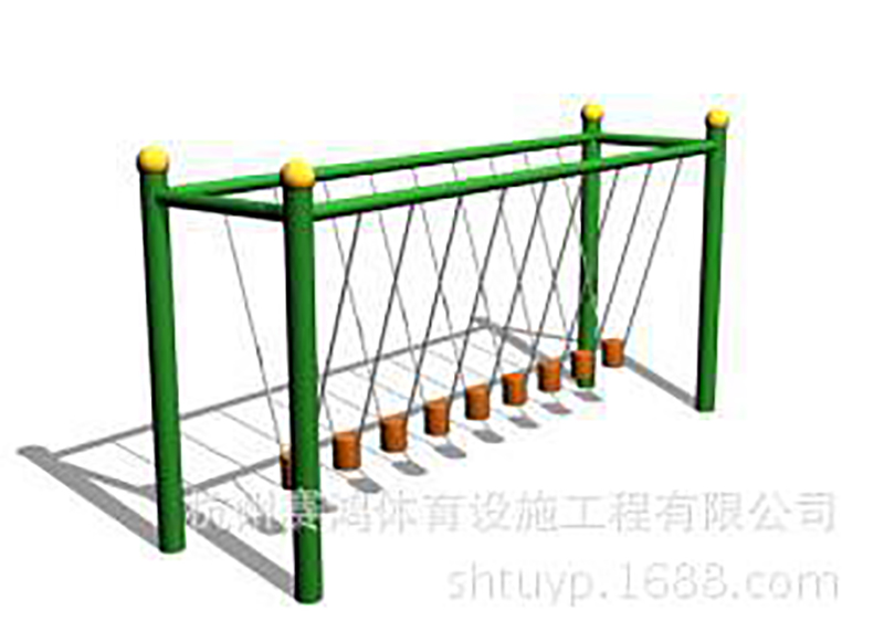 健身路徑吊樁浪橋提高身體平衡能力協調能力公園小區戶外健身器材