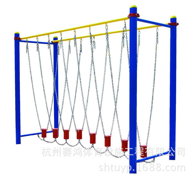 健身路徑吊樁浪橋提高身體平衡能力協調能力公園小區戶外健身器材