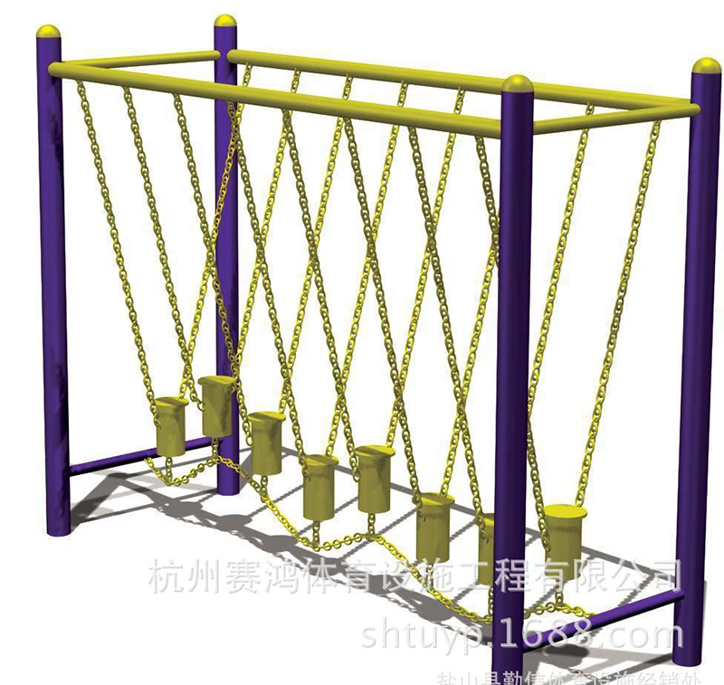 健身路徑吊樁浪橋提高身體平衡能力協調能力公園小區戶外健身器材